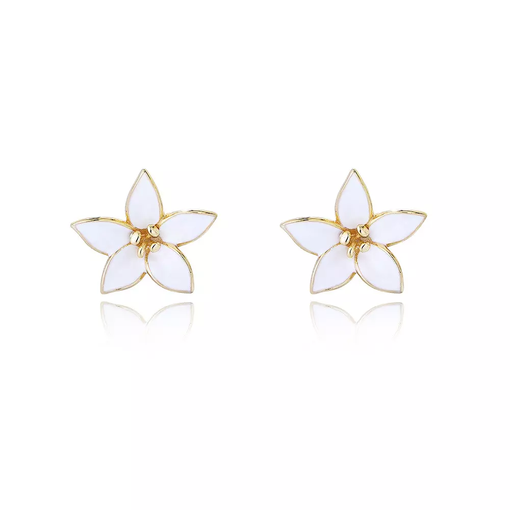 Flower Sterling Silver Earrings Fashion